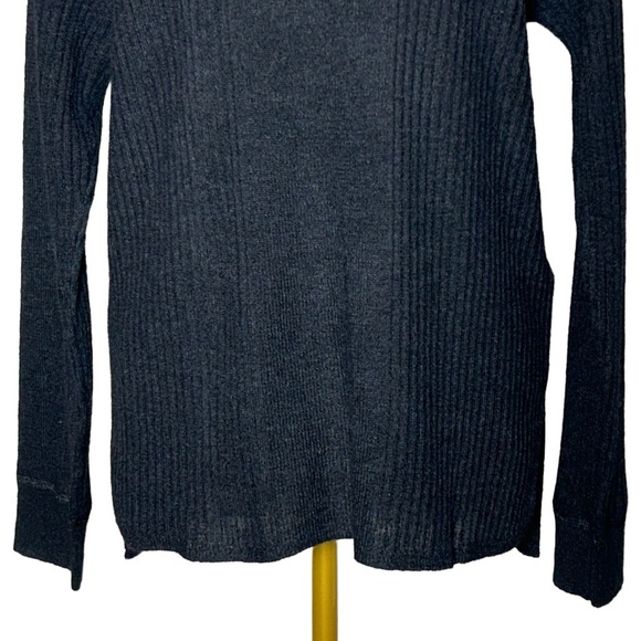 NWT Madewell OVERSIZED Black Ribbed Alpaca-Blend, Soft Crewneck Sweater, XXS - Picture 11 of 15